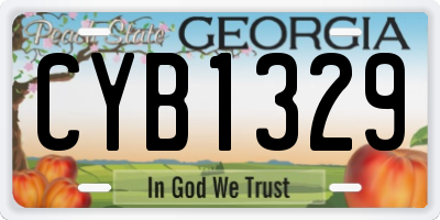 GA license plate CYB1329