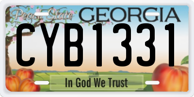 GA license plate CYB1331