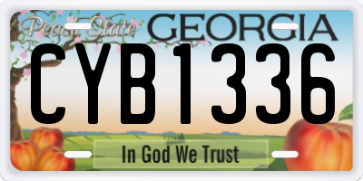 GA license plate CYB1336