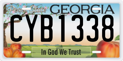 GA license plate CYB1338
