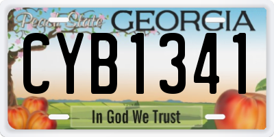GA license plate CYB1341