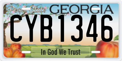 GA license plate CYB1346