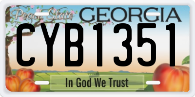 GA license plate CYB1351
