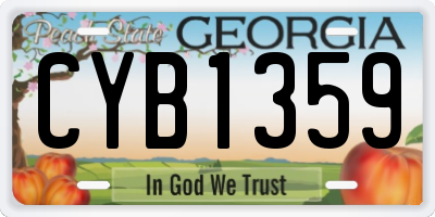 GA license plate CYB1359