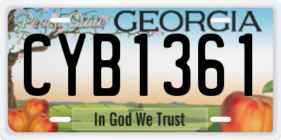 GA license plate CYB1361