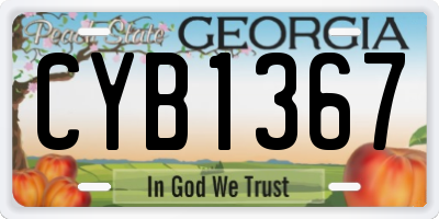 GA license plate CYB1367