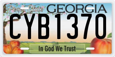 GA license plate CYB1370