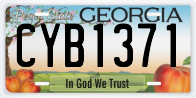 GA license plate CYB1371