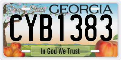 GA license plate CYB1383