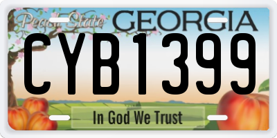 GA license plate CYB1399