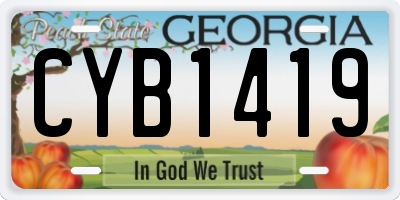 GA license plate CYB1419