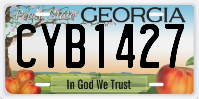 GA license plate CYB1427