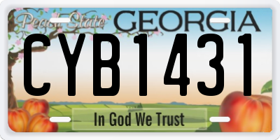 GA license plate CYB1431
