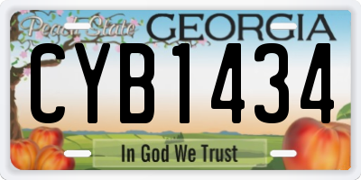 GA license plate CYB1434