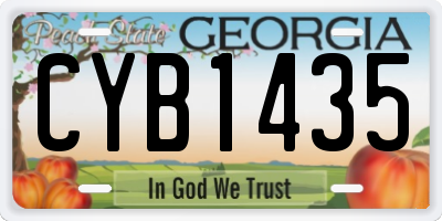 GA license plate CYB1435