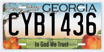 GA license plate CYB1436