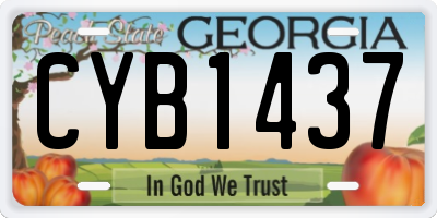 GA license plate CYB1437
