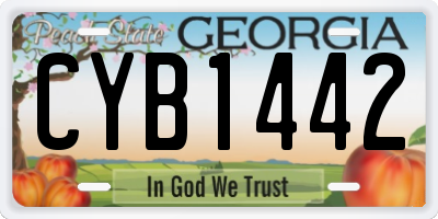 GA license plate CYB1442