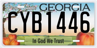 GA license plate CYB1446