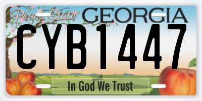 GA license plate CYB1447