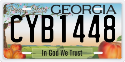 GA license plate CYB1448