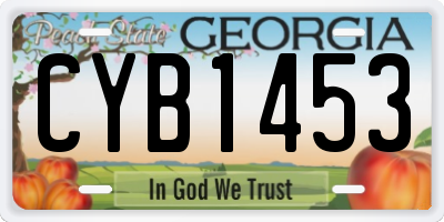 GA license plate CYB1453