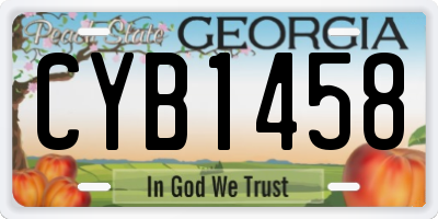 GA license plate CYB1458