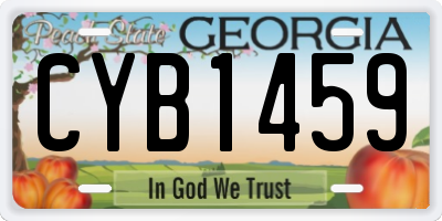 GA license plate CYB1459