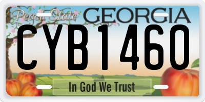 GA license plate CYB1460
