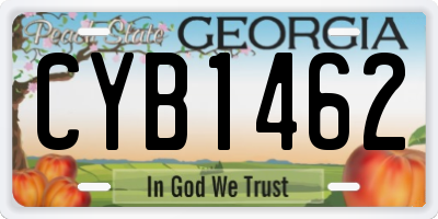 GA license plate CYB1462