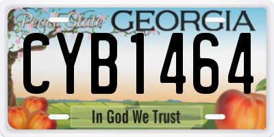 GA license plate CYB1464