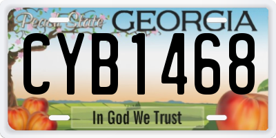 GA license plate CYB1468