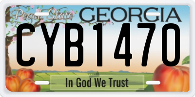 GA license plate CYB1470