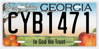 GA license plate CYB1471