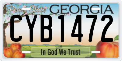 GA license plate CYB1472