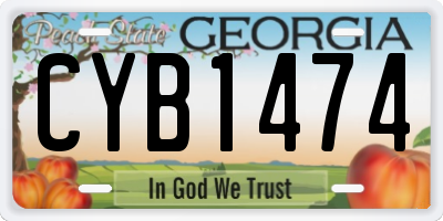 GA license plate CYB1474