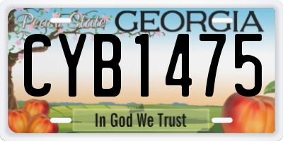 GA license plate CYB1475