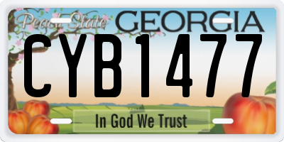 GA license plate CYB1477