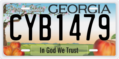 GA license plate CYB1479