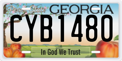 GA license plate CYB1480