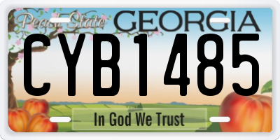 GA license plate CYB1485