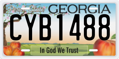 GA license plate CYB1488