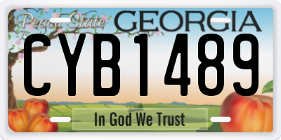 GA license plate CYB1489