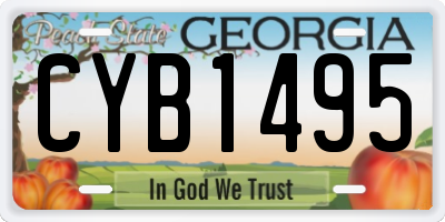 GA license plate CYB1495