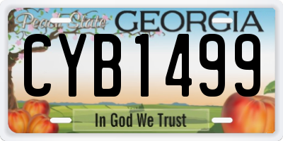 GA license plate CYB1499
