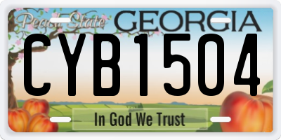 GA license plate CYB1504