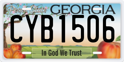 GA license plate CYB1506