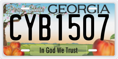 GA license plate CYB1507