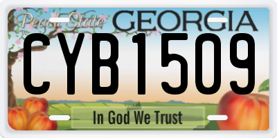GA license plate CYB1509