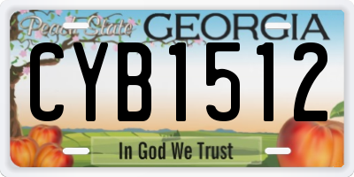 GA license plate CYB1512